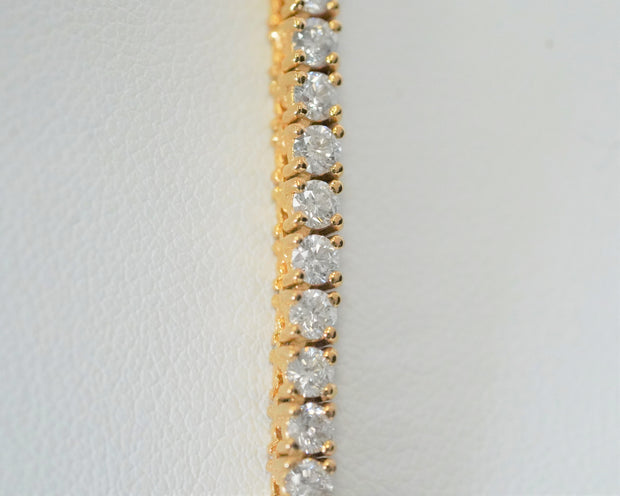 20,2 Ct Tennis Chain 15 Pointers 14K Yellow Gold