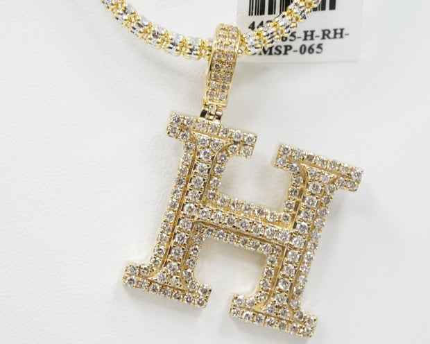 Letter H 14K Yellow Gold