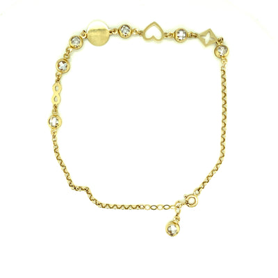 Charm Bracelet 14K Tri-Color