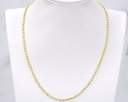 Yellow Gold Moon Cut Chain 3mm 14K