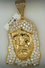 Jesus Face 14K Yellow Gold 14K