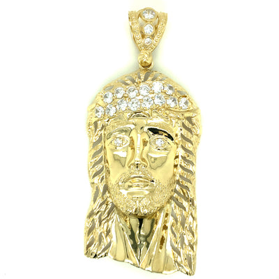 Jesus Face 14K Yellow Gold 14K