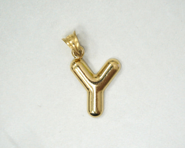 Letter Y Pendant 14K Yellow Gold