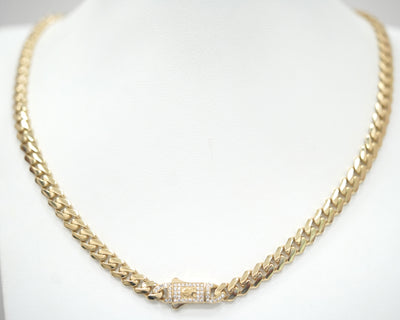 Monaco Chain 7mm 14K Yellow Gold