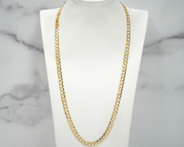 Curb Cuban Chain Two Tone 5mm