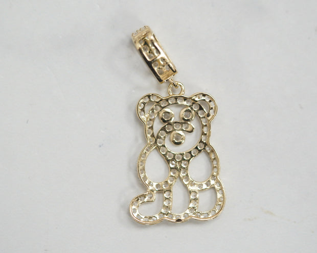 CZ Bear 14k Yellow Gold