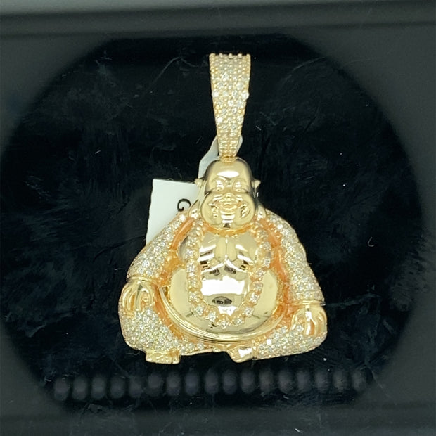 Diamond Buddah 14K Yellow Gold