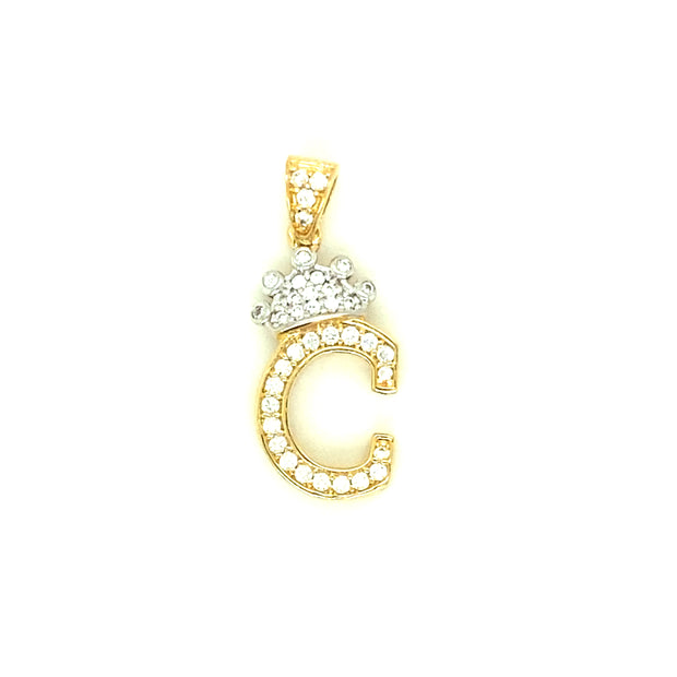 Letter C Pendant 14K Yellow Gold