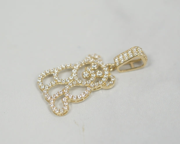 CZ Bear 14k Yellow Gold