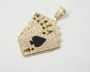 Playing Cards Red 14k Yellow Gold