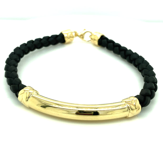 Rubber & Gold Bracelet