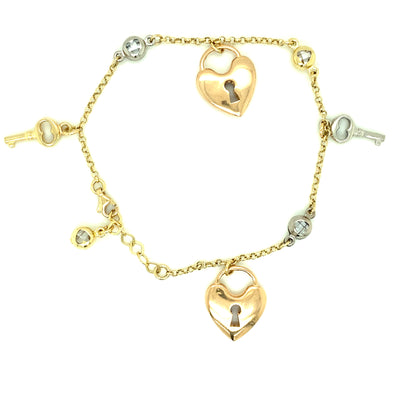 Charm Bracelet 14K Tri-Color