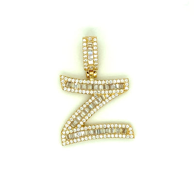 Letter Z Pendant 14K Yellow Gold