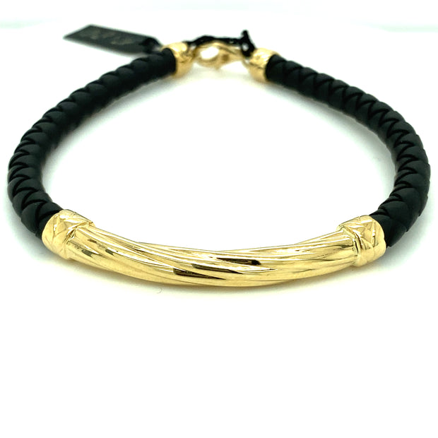 Rubber & Gold Bracelet