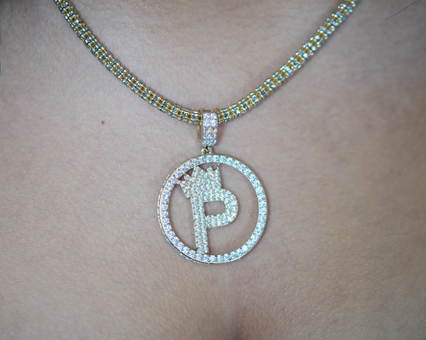 Letter P 14K Yellow Gold