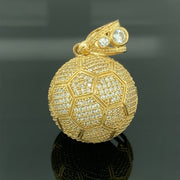 Soccer Pendant 14K Yellow Gold