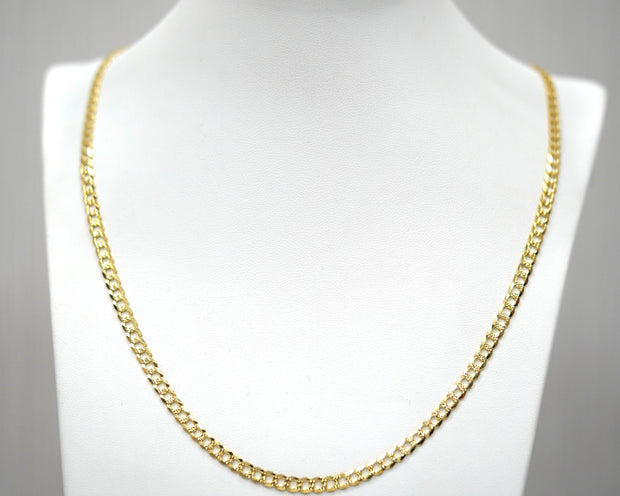 Solid Curb Cuban 14k Yellow Gold