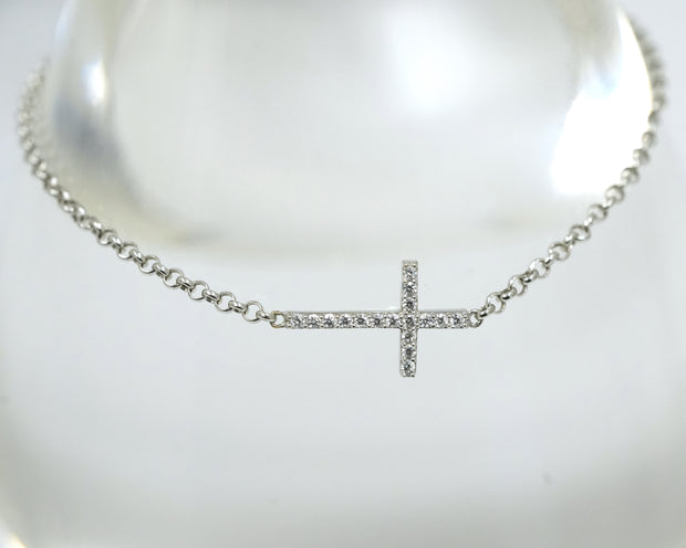 Cross Bracelet 14K Yellow Gold