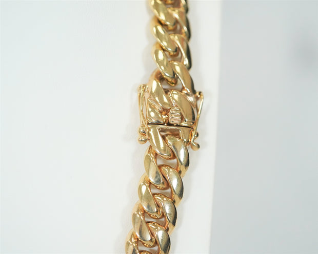 Solid Miami Cuban 14K Yellow Gold