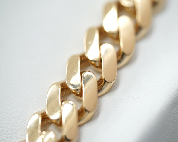 Hollow Monaco Chain 12mm 14K Yellow Gold