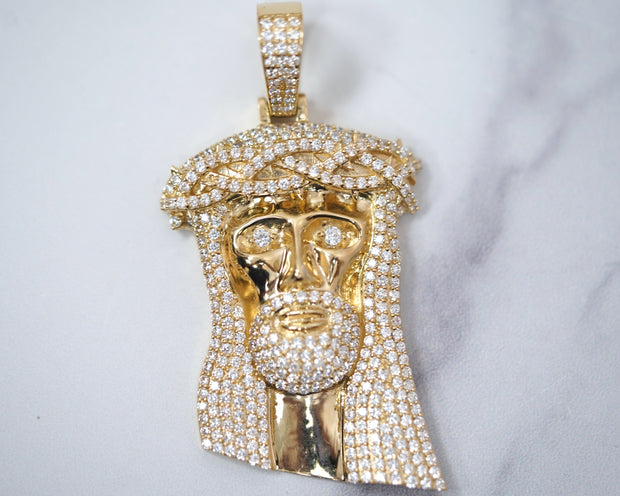 Jesus Head 14K Yellow Gold