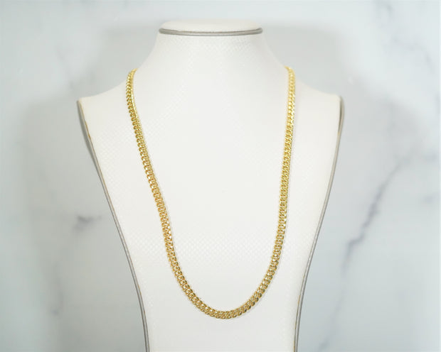 Hollow Miami Cuban Chain 14K Yellow Gold