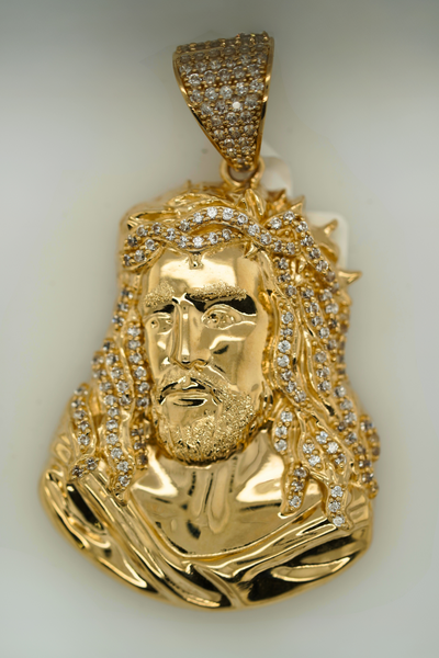 Jesus Face 14K Yellow Gold 14K