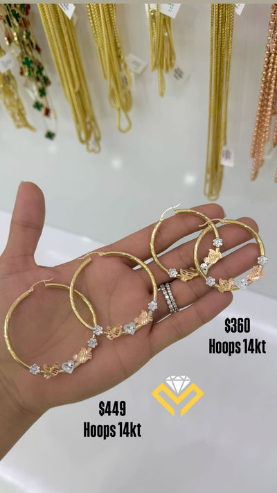 Hoops Earings 14K