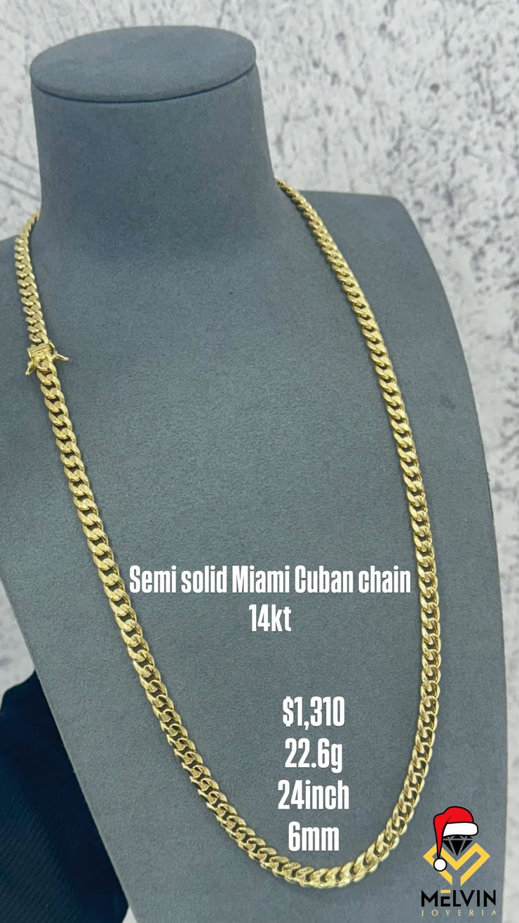 Semi Solid Miami Cuban Chain