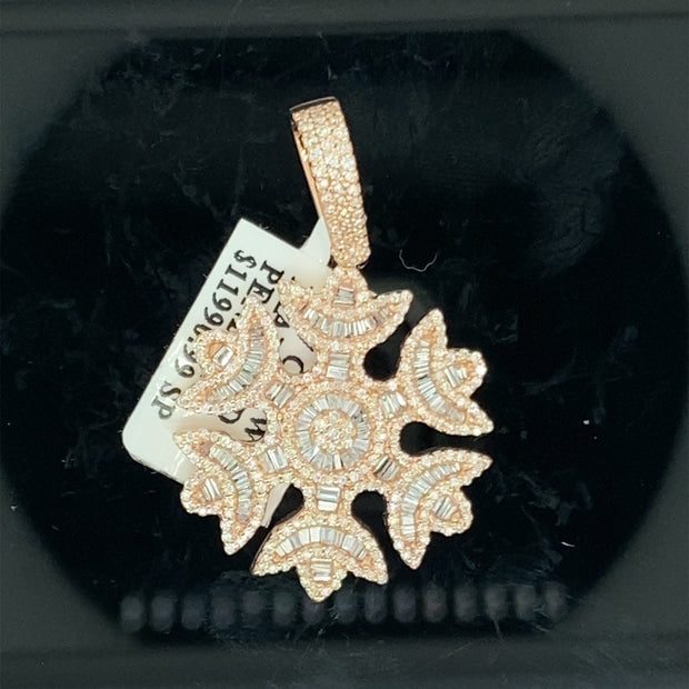 Diamond Snowflake 14K Rose Gold