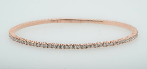 Diamond Tennis Bracelet 14K Rosé Gold