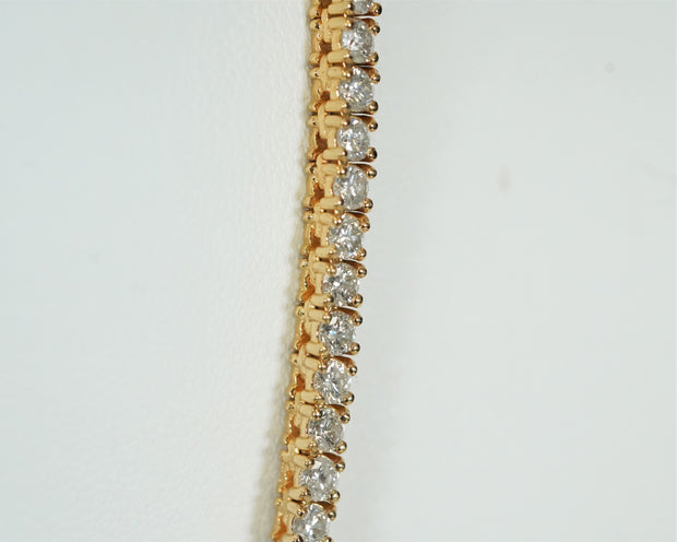 20,2 Ct Tennis Chain 15 Pointers 14K Yellow Gold