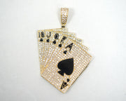 Playing Cards Red 14k Yellow Gold