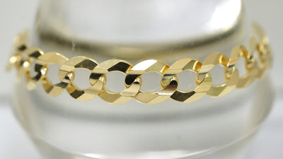 Curb Cuban Bracelet 14K Yellow Gold 11mm