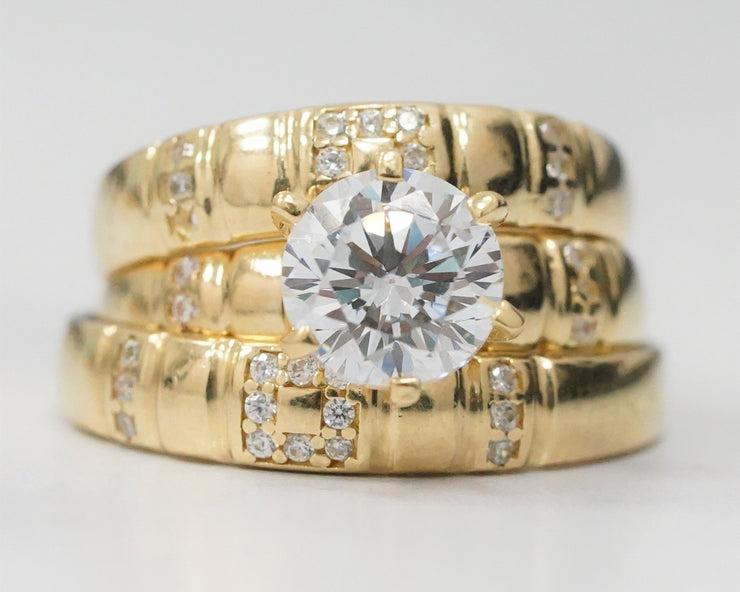 Cz Promise Ring 14K Yellow Gold