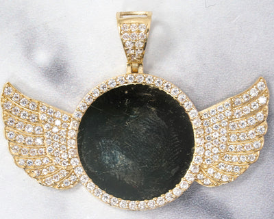 Wing Photo Pendant 14K Yellow Gold