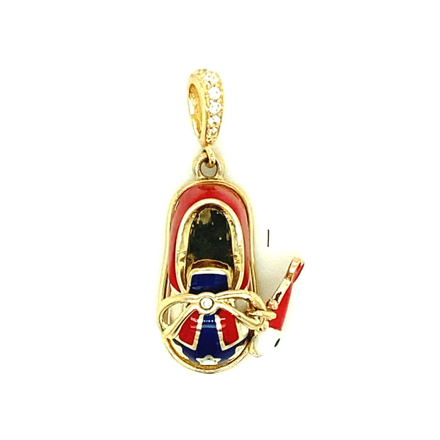 Shoe Pendant 14K Yellow Gold