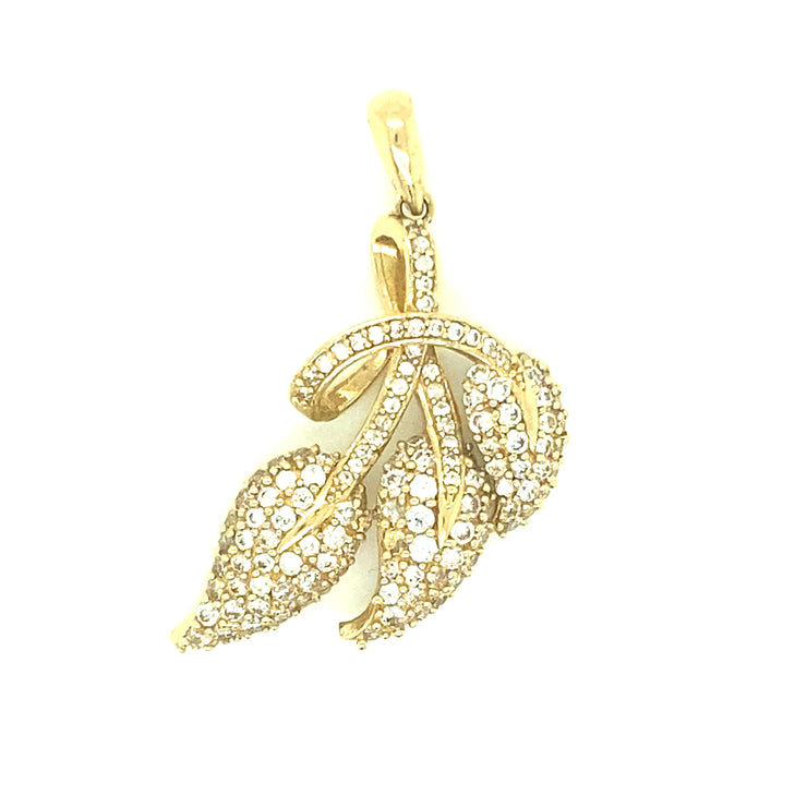 3 Leafs 14K Yellow Gold