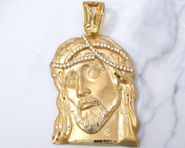 Jesus Head 14K Yellow Gold