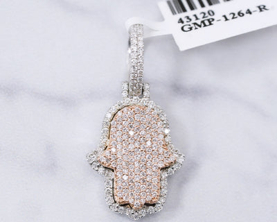 0.79 Ct Diamond Hamsa 14K Rose Gold