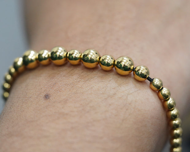 Bead Bracelet 14K Yellow Gold