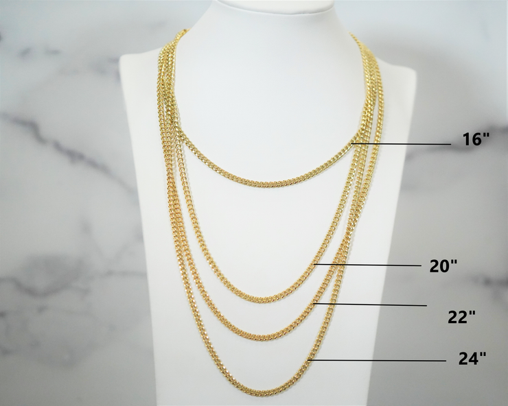 Hollow Miami Cuban Chain 14K Yellow Gold