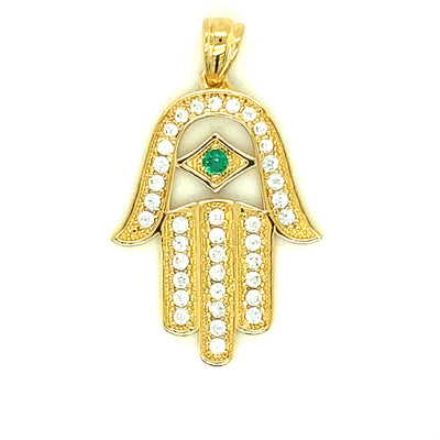 Hamsa 14K Yellow Gold